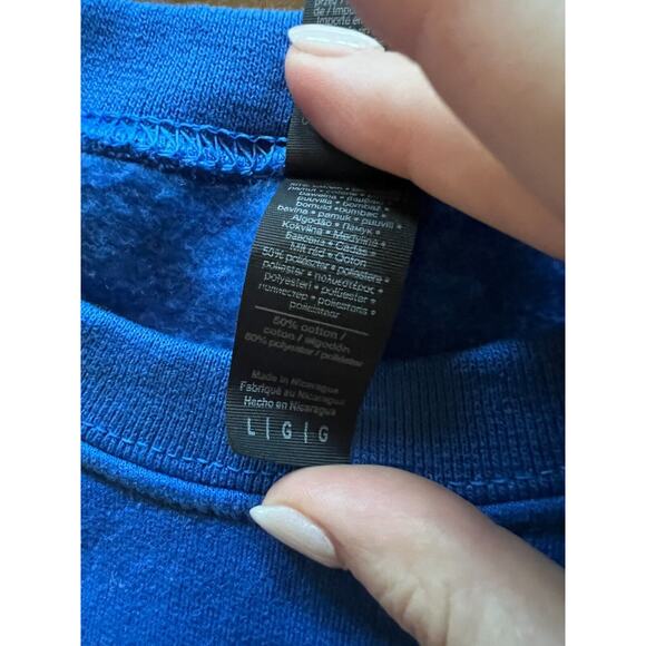 Pittsburgh Pitt Panthers Cropped Sweatshirt Blue Adult Medium Gildan Crewneck - Picture 6 of 8